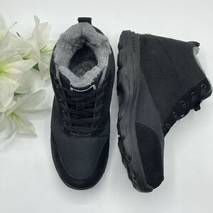 Snow Boots Faux Fur Lined Booties Anti-Slip Ankle Boots Winter Sneakers Size 9